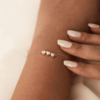 Bracelet personnalisé avec initiale en cœur