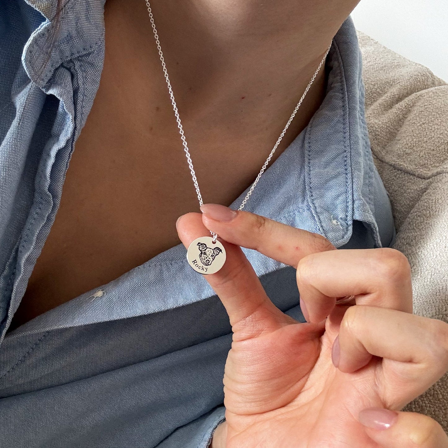 Collier personnalisé avec visage d’animal