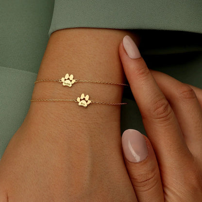 Bracelet personnalisé avec nom sur patte