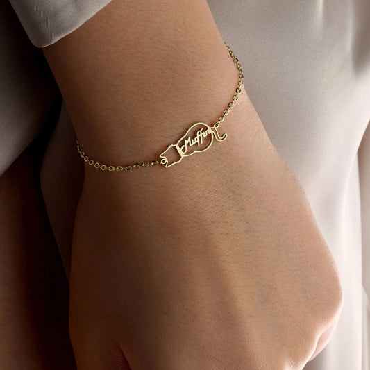 Bracelet personnalisé avec nom de chat