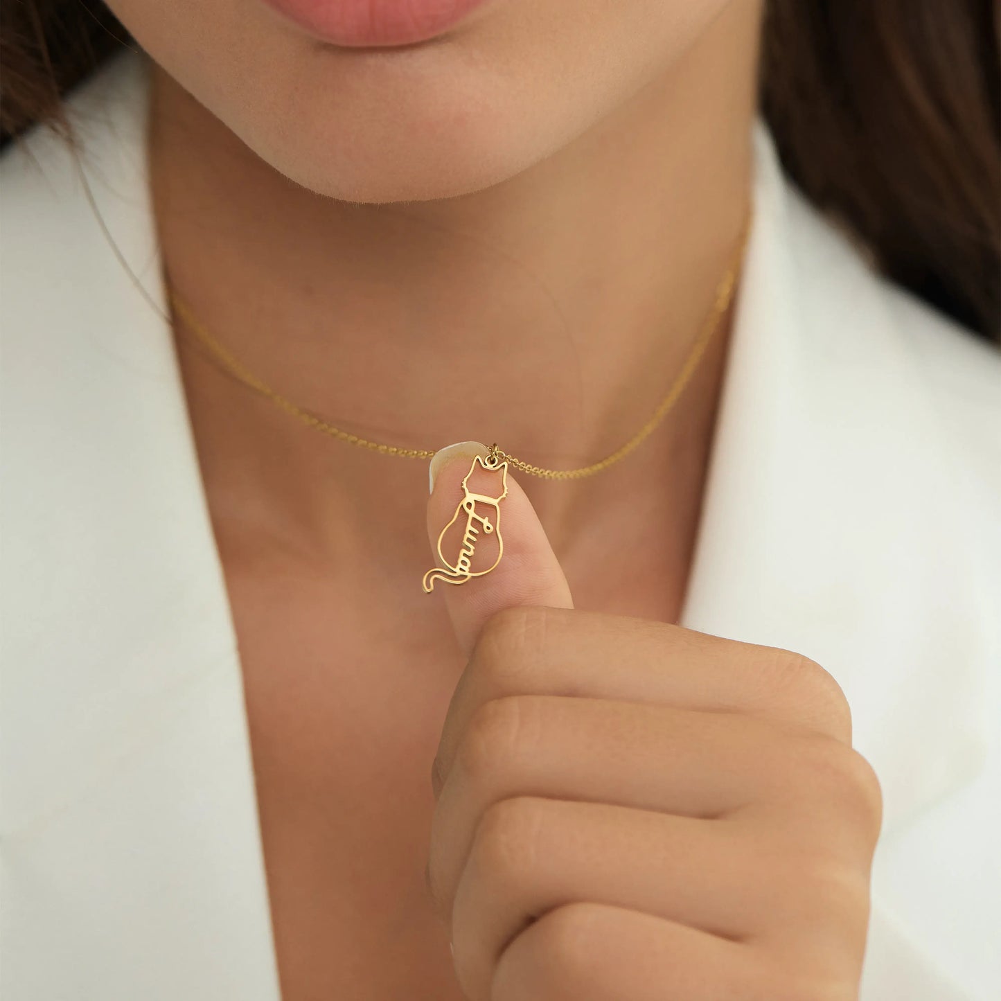 Collier personnalisé avec nom de chat