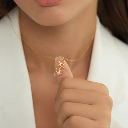 Collier personnalisé avec nom de chat
