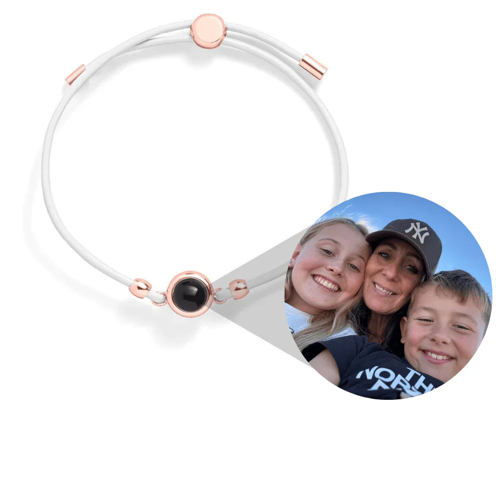 Bracelet photo personnalisé en cuir