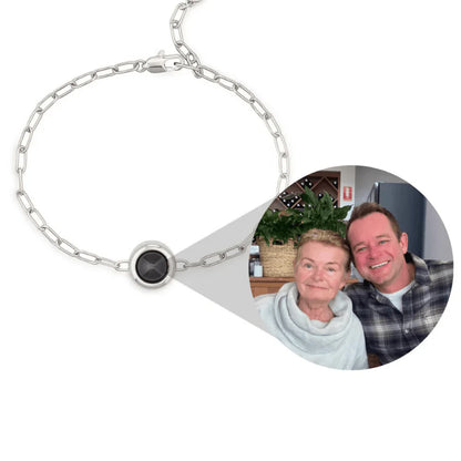 Bracelet photo personnalisé avec chaîne trombone