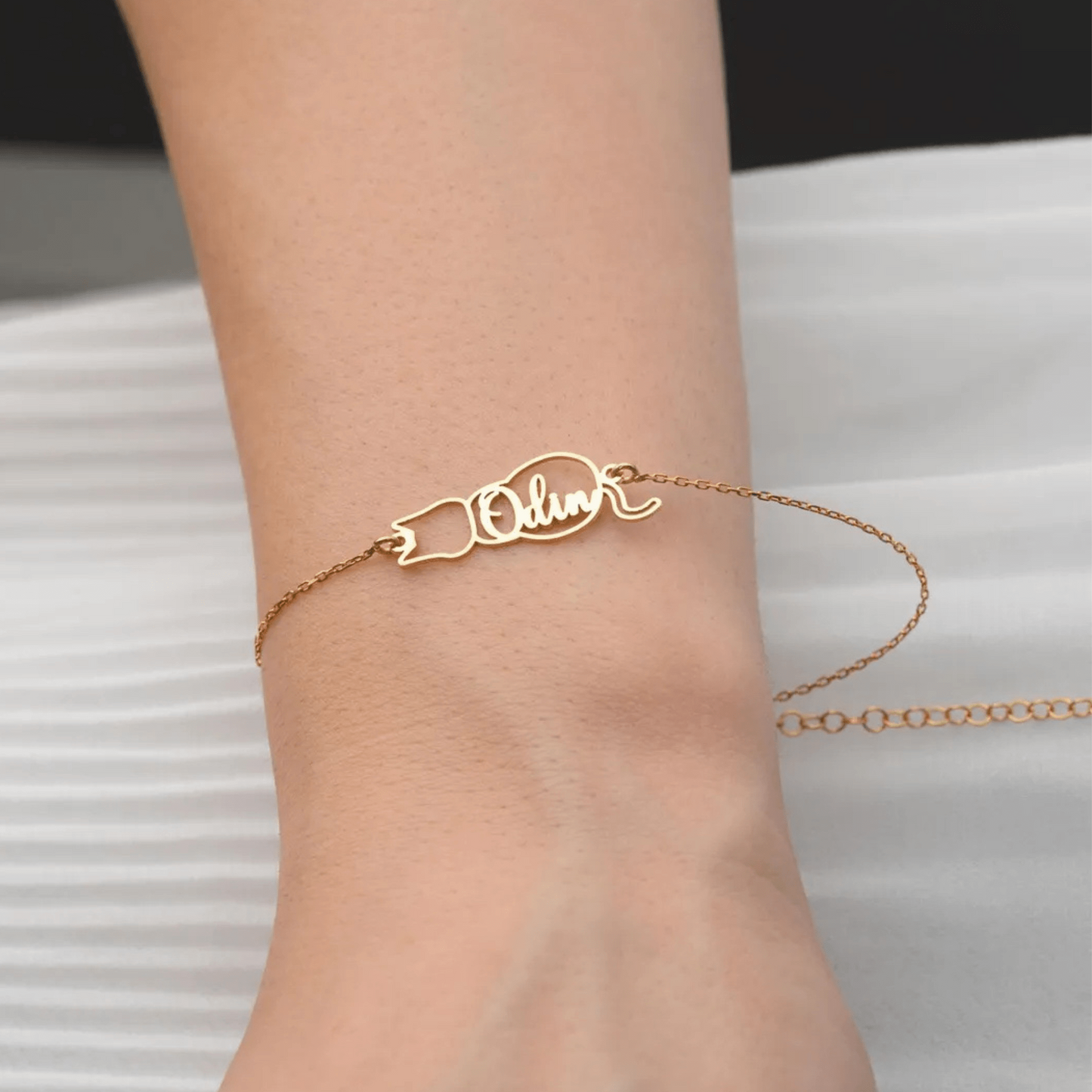Bracelet personnalisé avec nom de chat