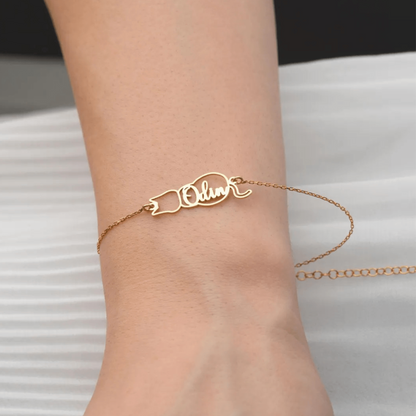 Bracelet personnalisé avec nom de chat