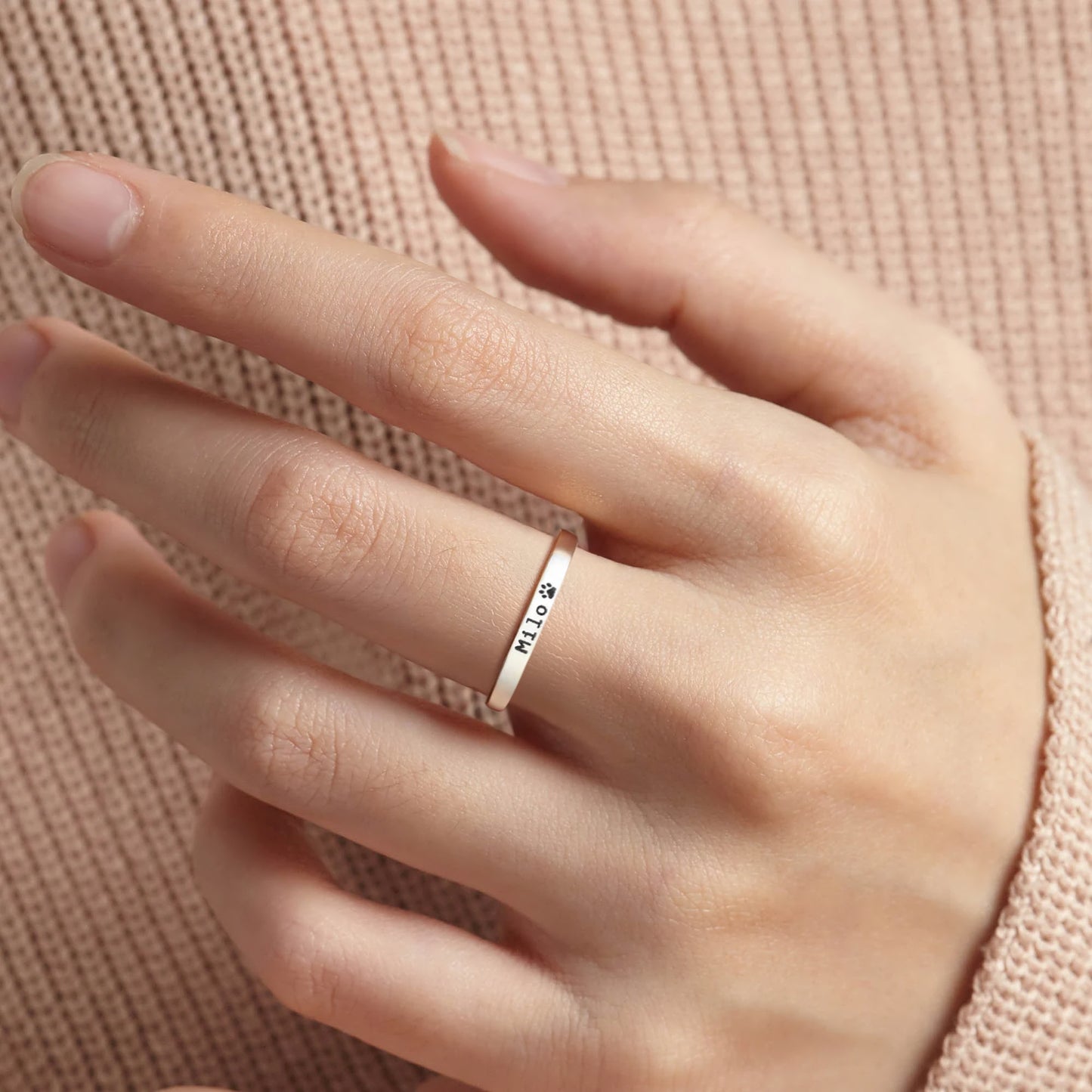 Bague personnalisée avec nom d’animal