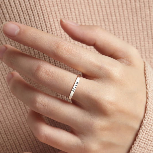 Bague personnalisée avec nom d’animal