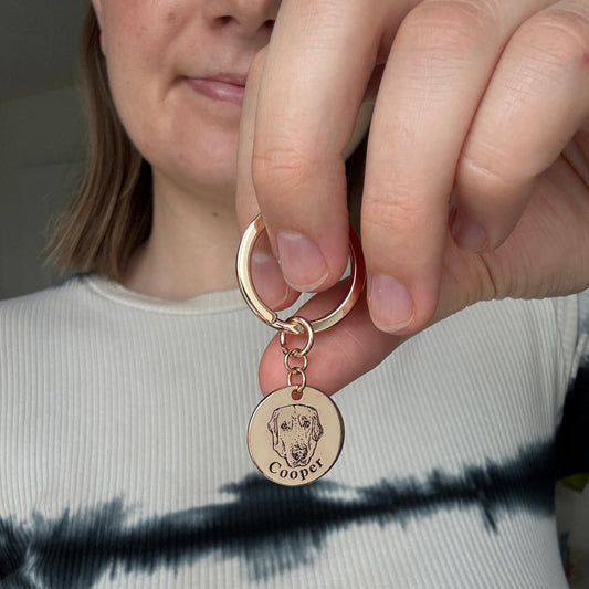 Porte-clés personnalisé avec visage d’animal