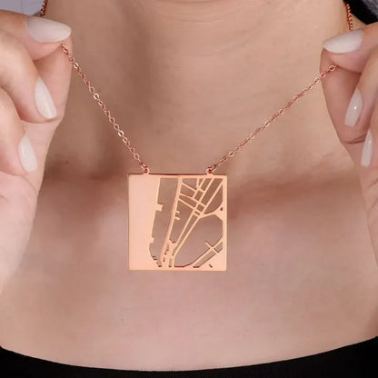 Collier personnalisé avec carte