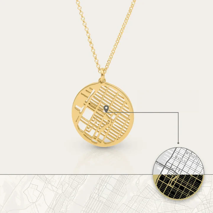 Collier personnalisé avec carte