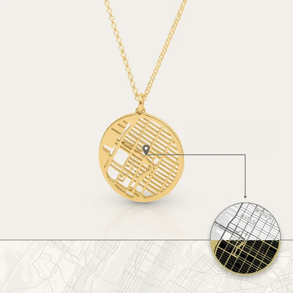 Collier personnalisé avec carte