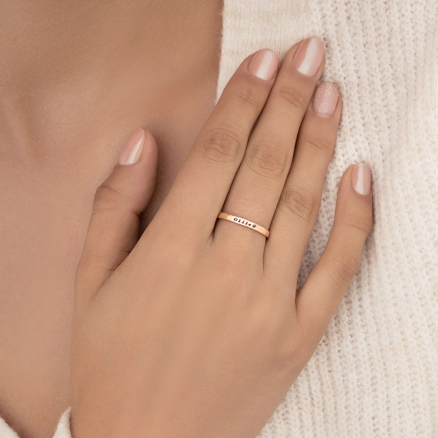 Bague personnalisée avec nom d’animal