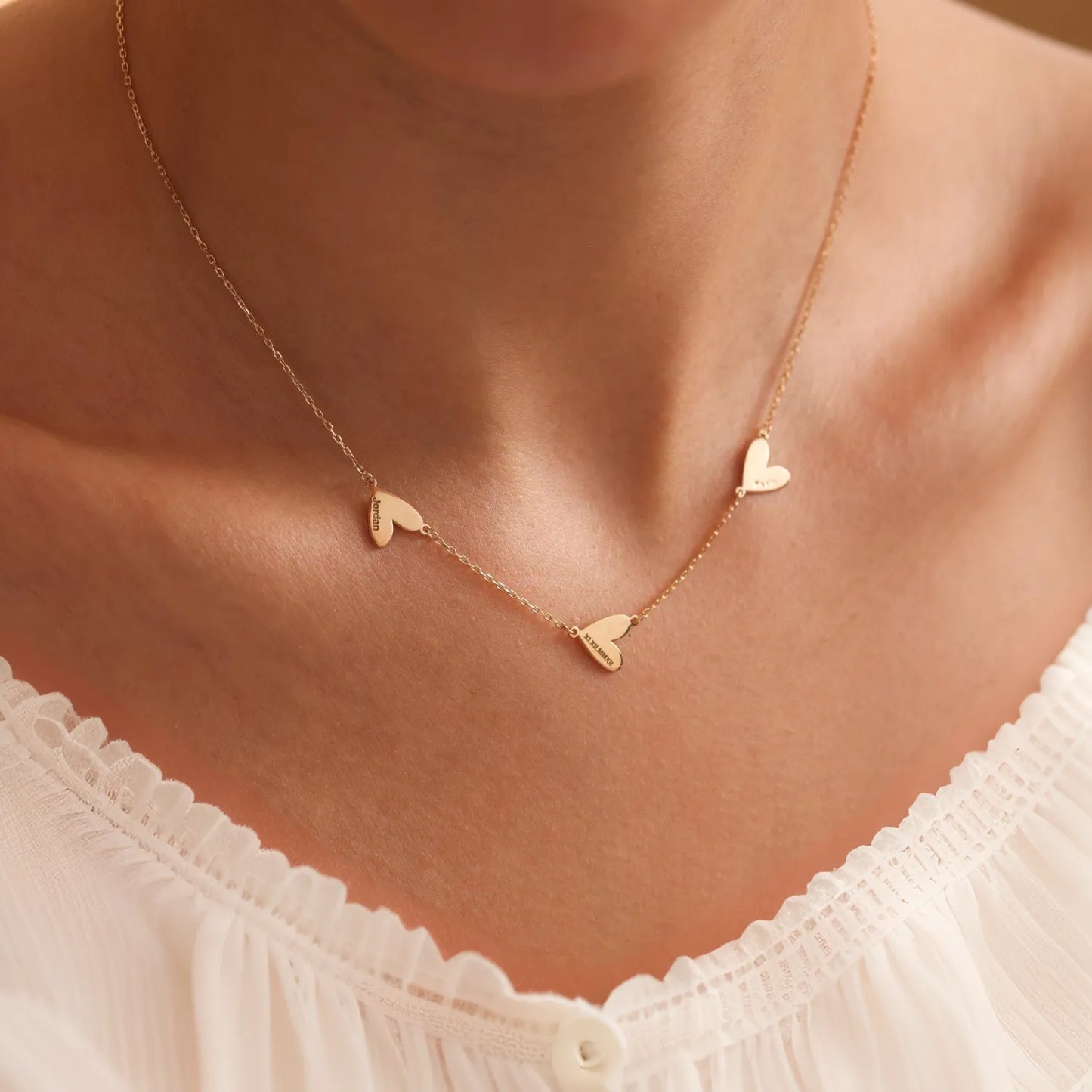 Collier personnalisé gravé en forme de cœur