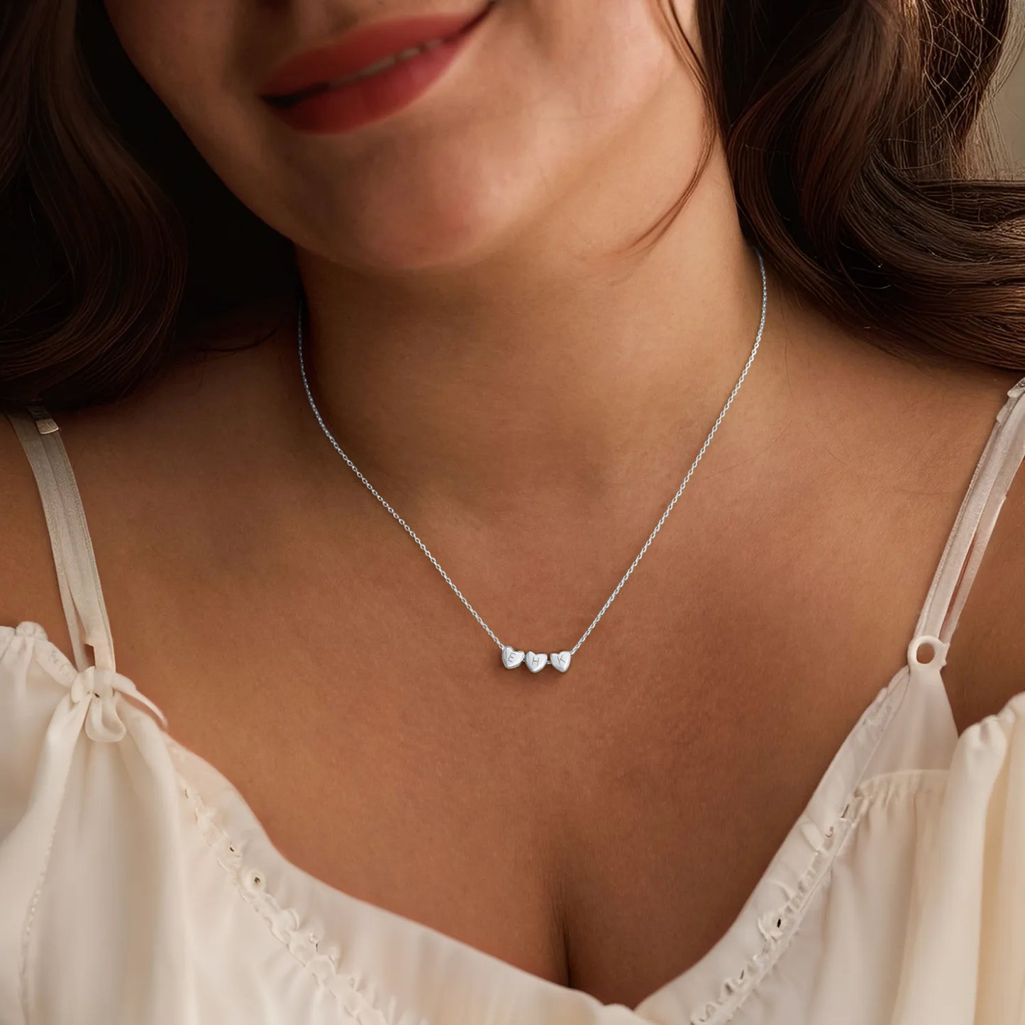 Collier personnalisé avec initiale en cœur