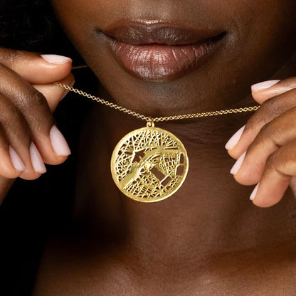 Collier personnalisé avec carte