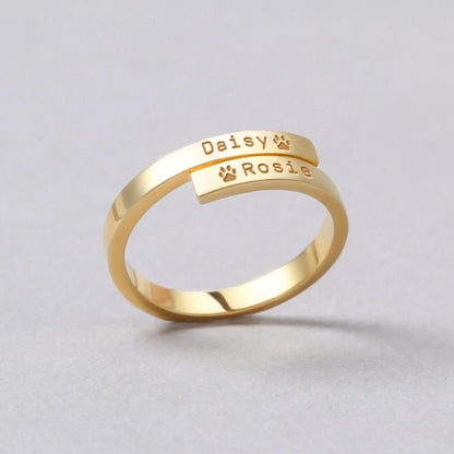 Bague personnalisée avec nom d’animal