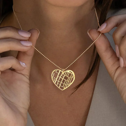 Collier personnalisé avec carte